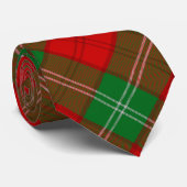 Cravate Clan Lennox Crest sur Tartan (Roulé)