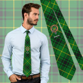 Cravate Clan MacArthur Crest sur Tartan