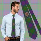 Cravate Clan MacDonald Crest sur Tartan
