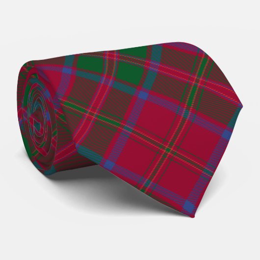 Cravate Clan MacDougall Crest sur Tartan (Roulé)
