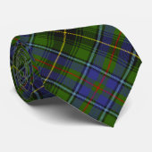 Cravate Clan MacInnes Crest sur Tartan (Roulé)