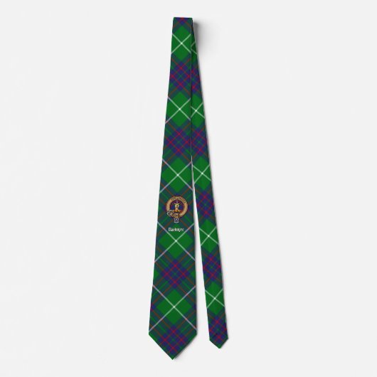 Cravate Clan MacIntyre Crest sur Tartan (Devant)