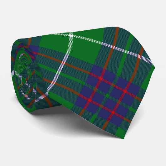 Cravate Clan MacIntyre Crest sur Tartan (Roulé)
