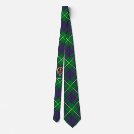 Cravate Clan MacIntyre Crest sur Tartan (Dos)