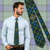 Cravate Clan MacKenzie Crest sur Tartan