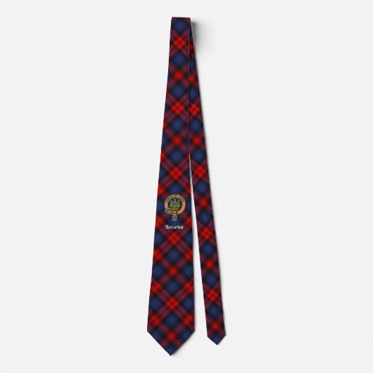 Cravate Clan MacLachlan Crest sur Tartan (Devant)