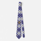 Cravate Clan MacPherson Crest sur la robe bleue Tartan (Devant)