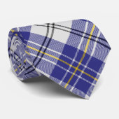 Cravate Clan MacPherson Crest sur la robe bleue Tartan (Roulé)