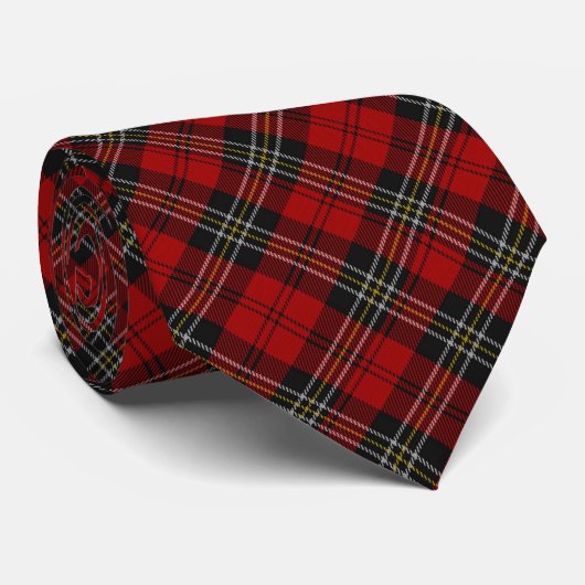 Cravate - Clan Macpherson Tartan Rouge (Roulé)