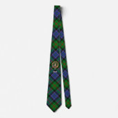 Cravate Clan Paterson Crest sur Tartan (Devant)