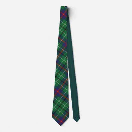 Cravate Clan Plaid Duncan Green Check Tartan (Devant)