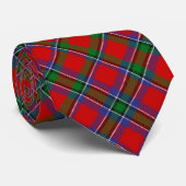 Cravate Clan Sinclair Crest sur Red Tartan (Roulé)