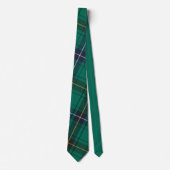 Cravate Clan Tartan Plaid Henderson Green Blue Check (Devant)