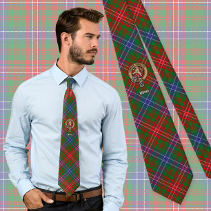 Cravate Clan Wilson Crest sur Tartan moderne
