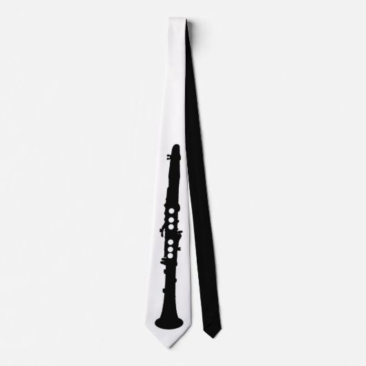 Cravate Clarinet noir et blanc élégant (Devant)