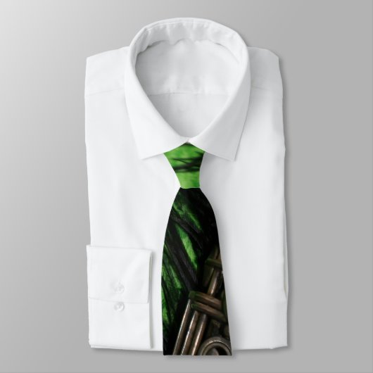 Cravate Clarinet noir et vert (Attaché)