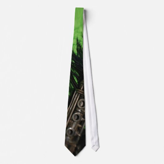 Cravate Clarinet noir et vert (Devant)