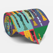 Cravate Clarinets à motifs (Roulé)