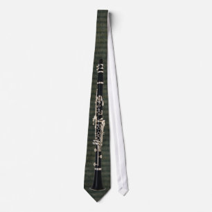 Cravate Clarinette attachée Vert-Rayée