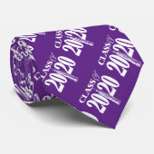 Cravate Classe de 2020 Tassel Purple Graduation design (Roulé)