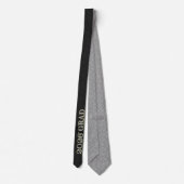 Cravate Classe de 2023 Diplômé en Argent et Noir Damas (Dos)