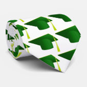 Cravate Classe de 20XX Graduation Casquette vert et diplôm (Roulé)
