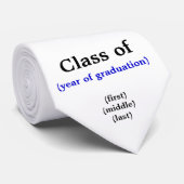 Cravate Classe de, (année d'obtention du diplôme), (Roulé)