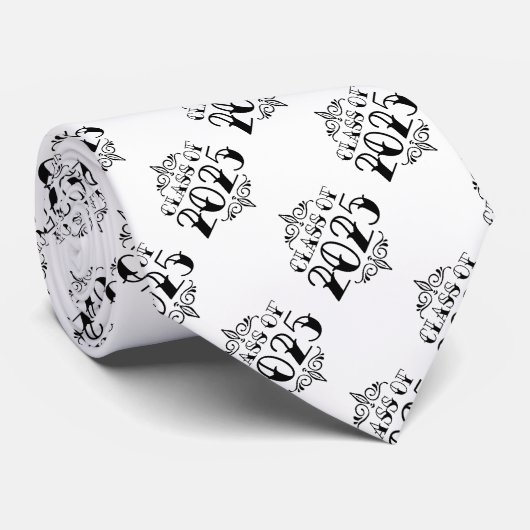 Cravate Classe de style tatouage de 2025 Graduation (Roulé)