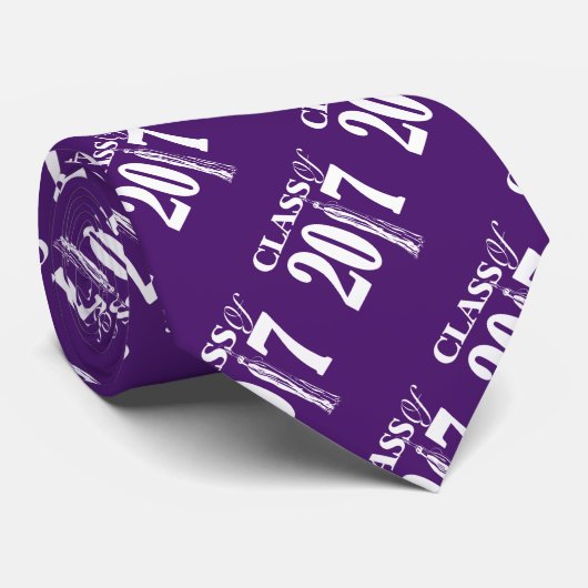 Cravate Classe pourpre de 2017 Tassle Graduation design (Roulé)