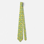 Cravate Classé Tropical Summer Lemon Fruit Art Motif (Devant)