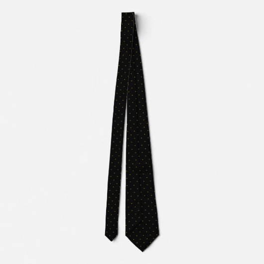 Cravate Classic Black and Bright Yellow Dot Tie for Him (Dos)