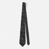 Cravate Classic Black & White Polka Dot (Devant)