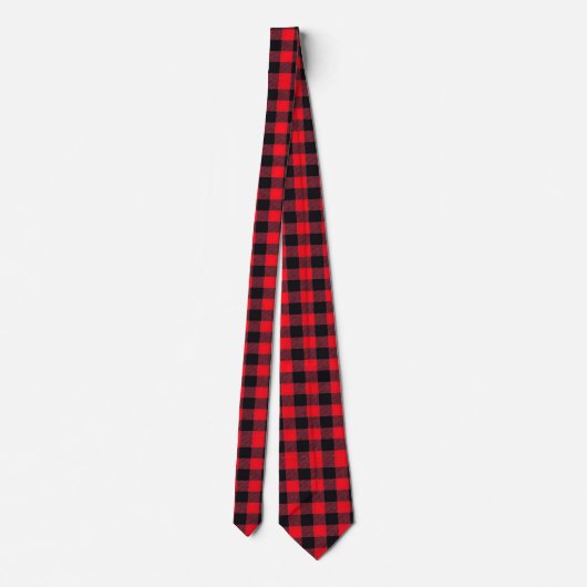 Cravate Classic Buffalo Check Red Lumberjack Plaid (Dos)