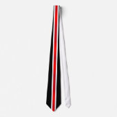 Cravate Classic Classic Rouge Blanc et Noir Stripes (Devant)