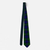 Cravate Classic Green & Navy Blackwatch Tartan Plaid (Dos)