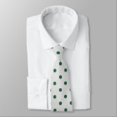Cravate Classic green polka Dot Pattern on Gray Tie (Attaché)