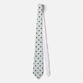 Cravate Classic green polka Dot Pattern on Gray Tie (Devant)