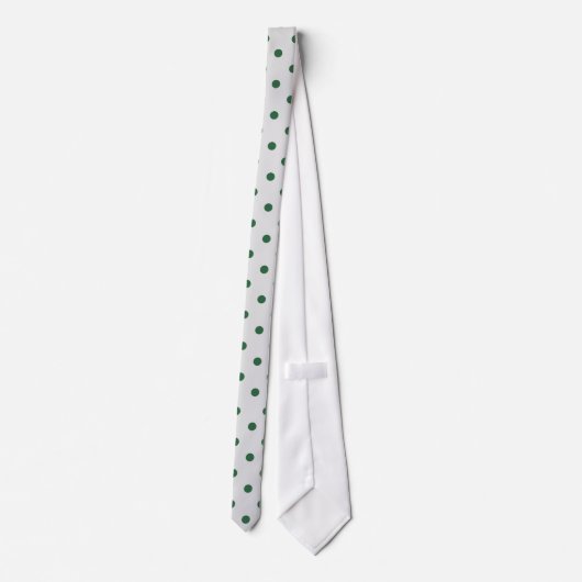 Cravate Classic green polka Dot Pattern on Gray Tie (Dos)