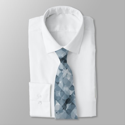 Cravate Classic gris ardoise bleu Carré cercles Motif (Attaché)