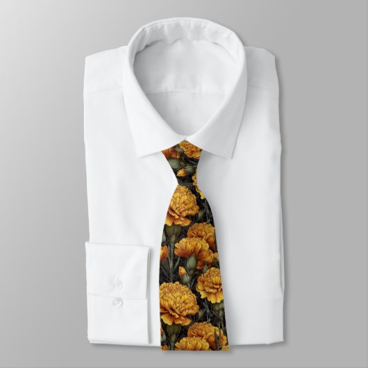 Cravate Classic Groomsman Gift Carnation Floral (Attaché)