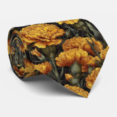 Cravate Classic Groomsman Gift Carnation Floral (Roulé)