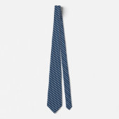 Cravate Classic Homme's Dark Blue and White Striped (Devant)