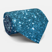 Cravate Classic Luxe Sparkly Ocean Blue Ombre Parties scin (Roulé)