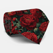 Cravate Classic Menswear Ties Peonies Flower (Roulé)