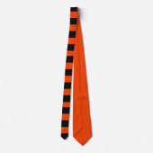 Cravate Classic Orange et Black Stripes (Dos)