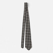 Cravate Classic Pepita Houndstooth Motif Black Grey (Dos)