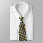 Cravate Classic Pois argent et or Charcoal Custom (Attaché)