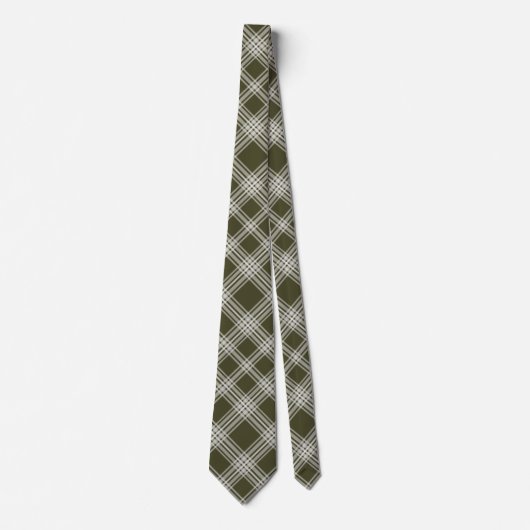 Cravate Classic Sage Green Plaid (Devant)
