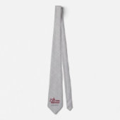 Cravate Classic Silver Damask 25e anniversaire Mariage (Devant)