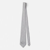 Cravate Classic Silver Damask 25e anniversaire Mariage (Devant)